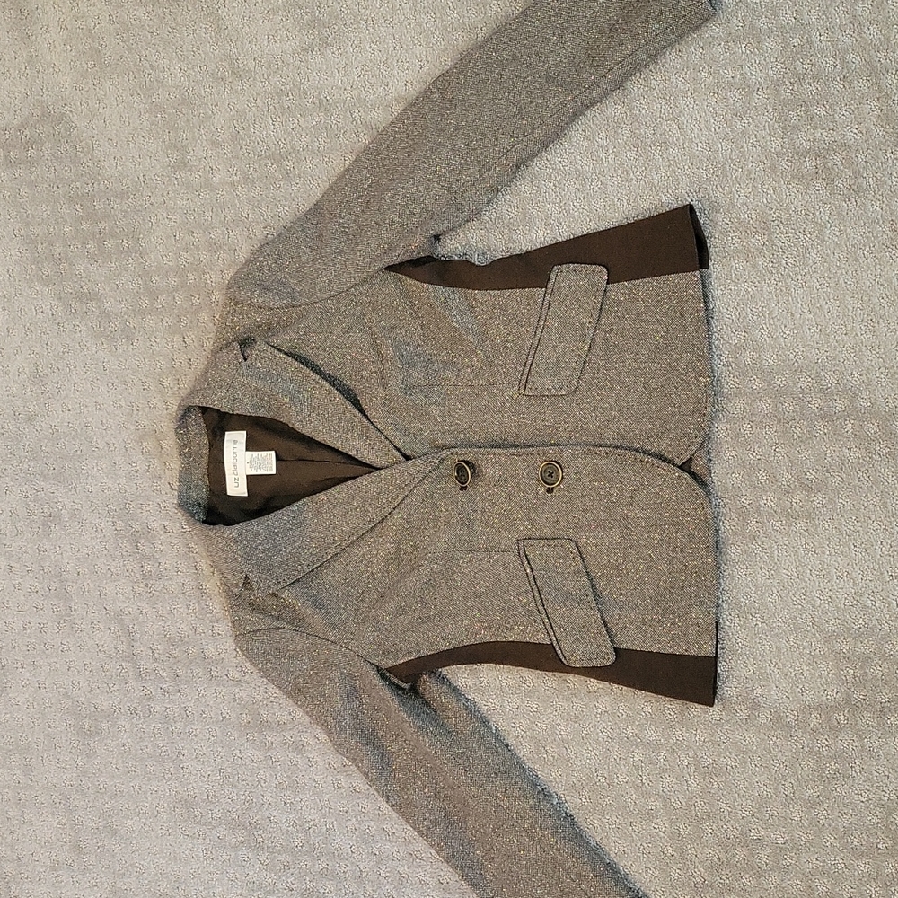 Liz Claiborne brown and gold blazer size S